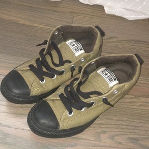 Army green low converse